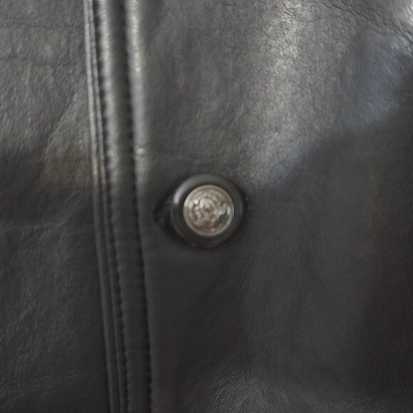 GV Emporio Handmade in Italy Black Leather Jacket Sz L - Picture 5 of 7